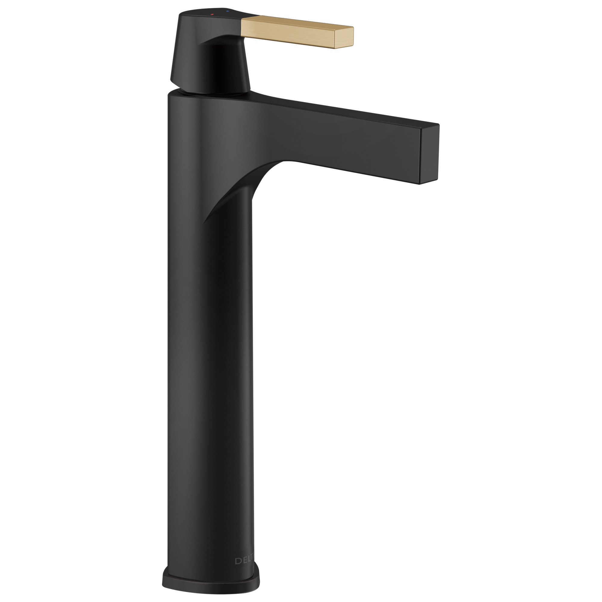 Delta - Single Handle Vessel Bathroom Faucet - Matte Black / Champagne Bronze - 774-GZ-DST