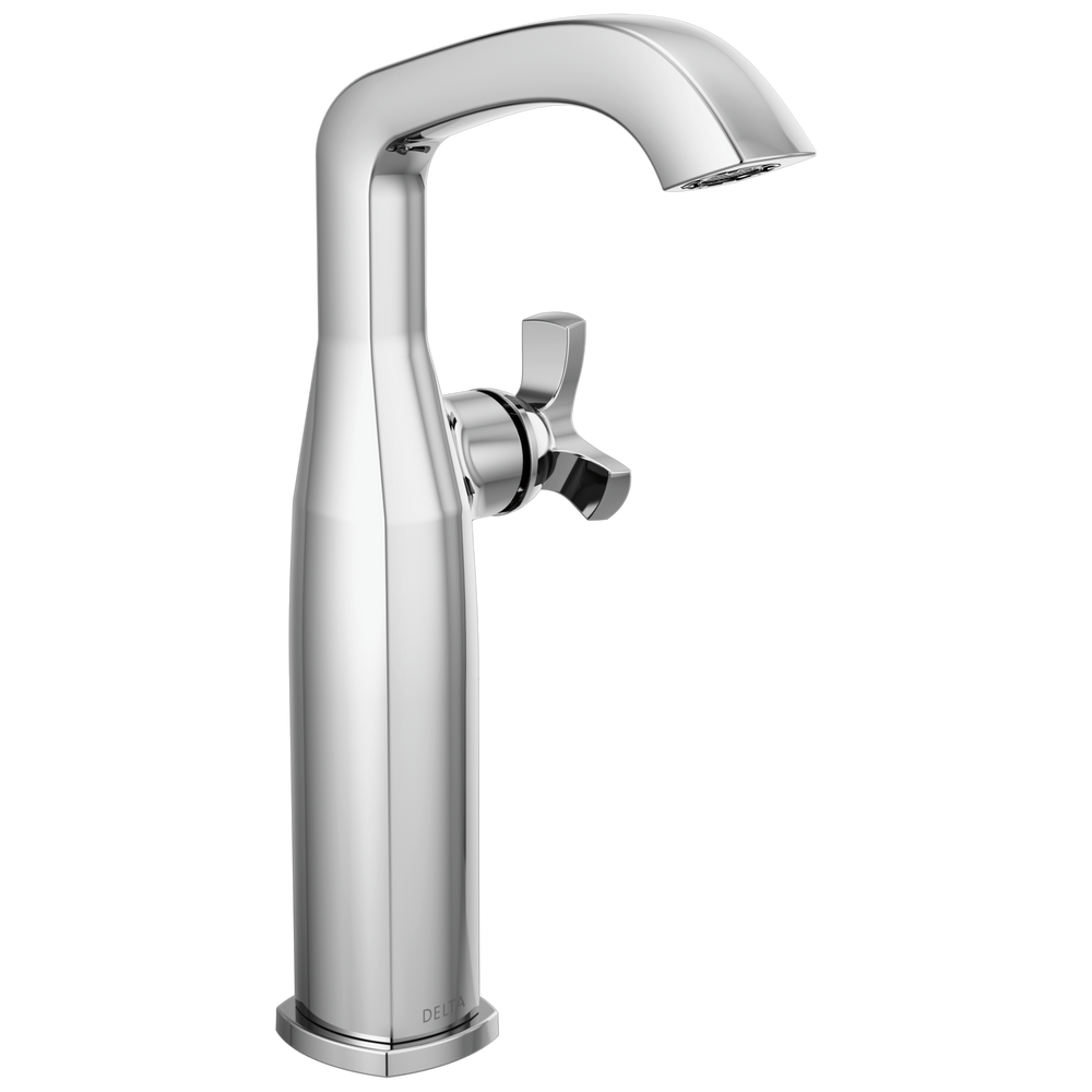 Delta - Single Handle Vessel Bathroom Faucet - Lumicoat® Chrome - 7766-PR-DST