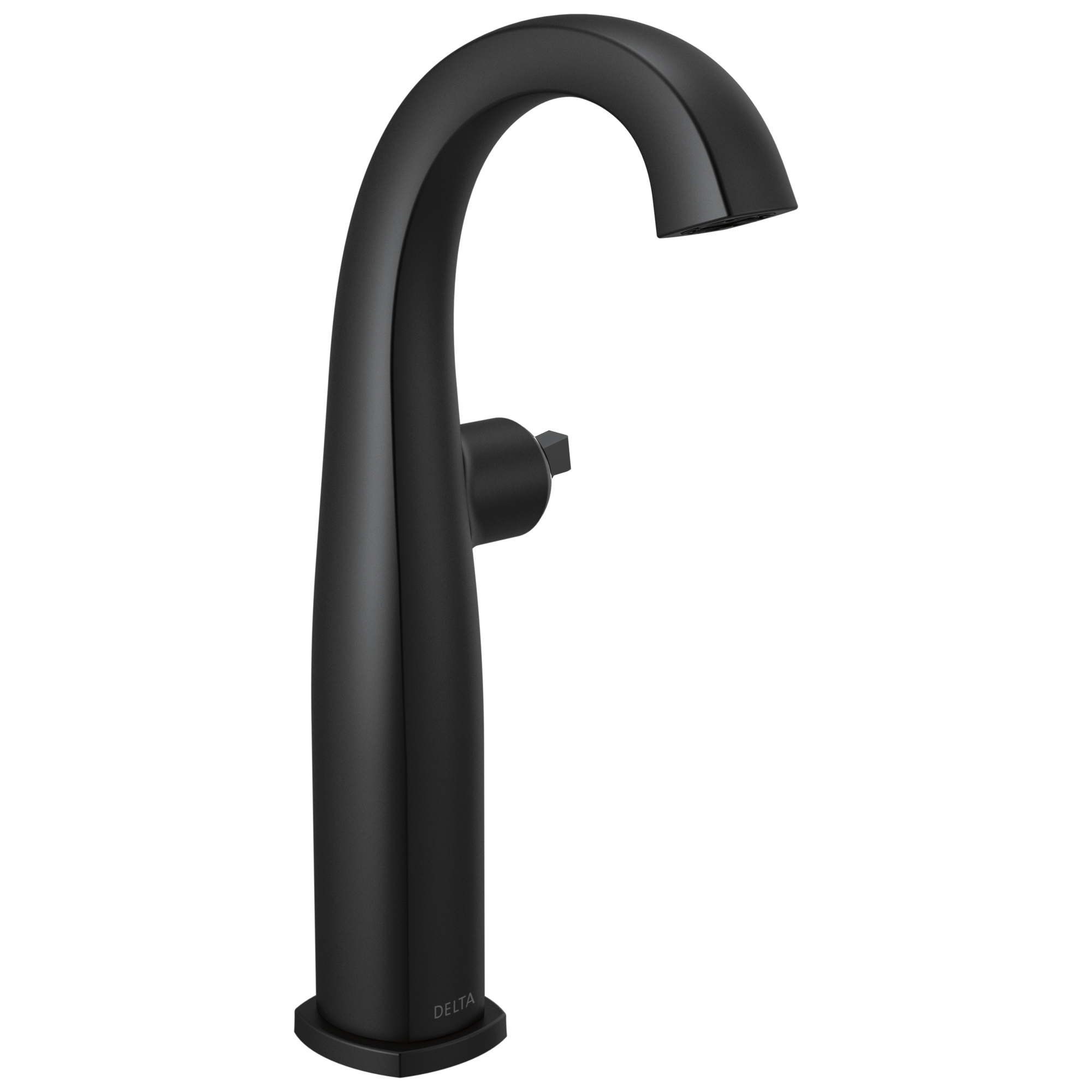 Delta - Single Handle Vessel Bathroom Faucet - Less Handle - Matte Black - 777-BLLHP-DST