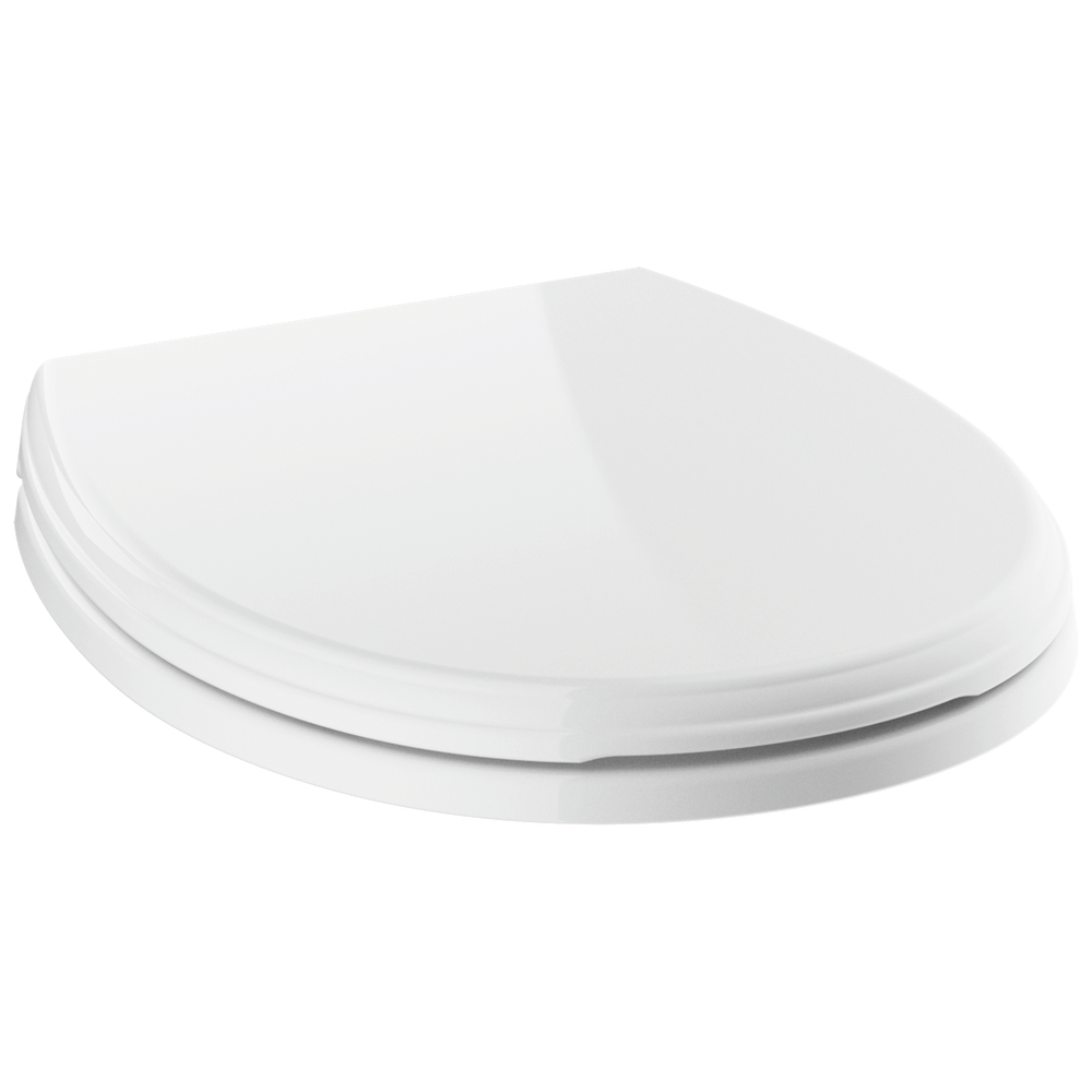 Delta - Round Front Standard Close Toilet Seat - White - 800901-WH