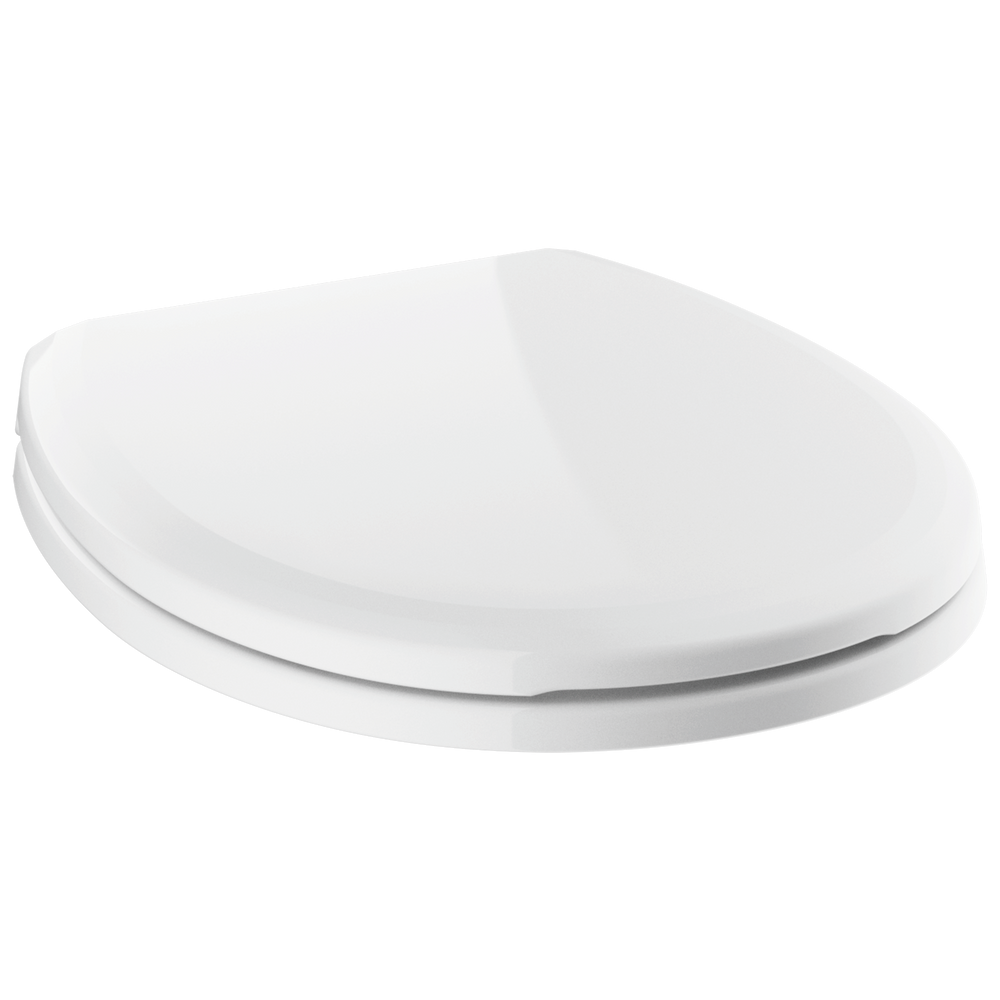 Delta - Round Front Standard Close Toilet Seat - White - 800902-WH