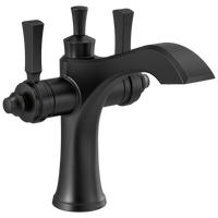 Delta - Two Handle Single Hole Monoblock Bathroom Faucet - Matte Black - 856-BL-DST