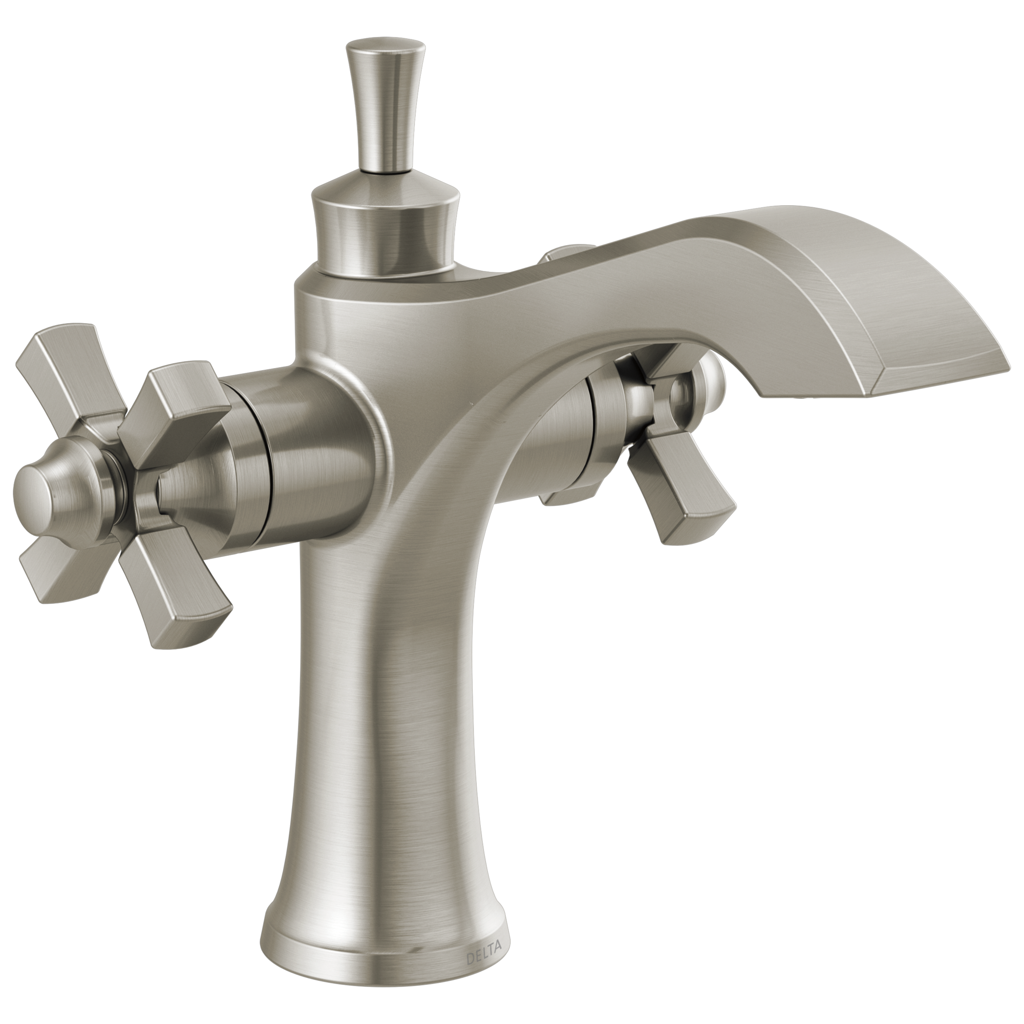 Delta - Two Handle Single Hole Monoblock Bathroom Faucet - Stainless - 857-SS-DST