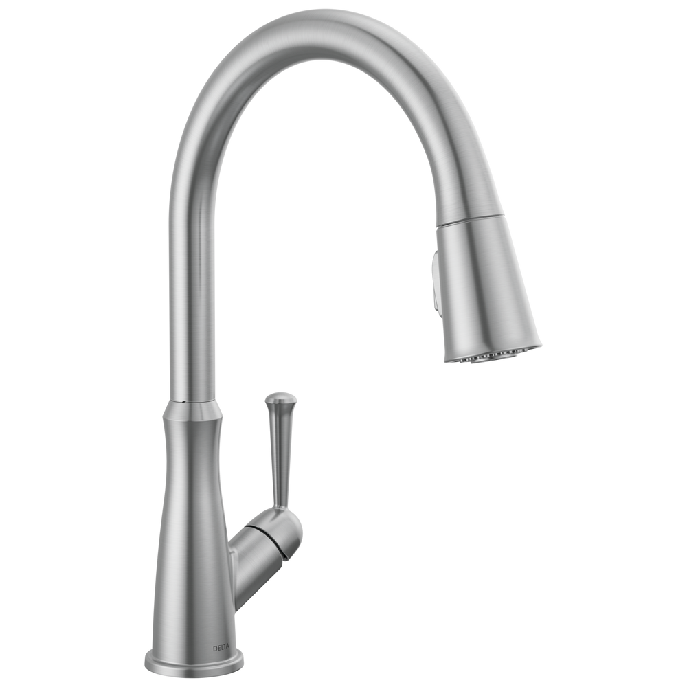 Delta - Single Handle Pull-Down Kitchen Faucet - Arctic Stainless - 9110-AR-DST