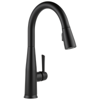 Delta - Single Handle Pull-Down Kitchen Faucet with Touch<sub>2</sub>O® Technology - Matte Black - 9113T-BL-DST