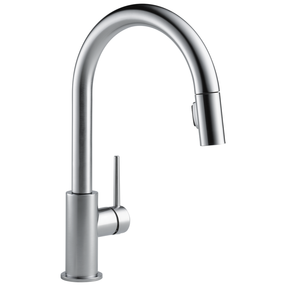 Delta - Single Handle Pull-Down Kitchen Faucet - Arctic Stainless - 9159-AR-DST