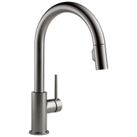 Delta - Single Handle Pull-Down Kitchen Faucet - Black Stainless - 9159-KS-DST