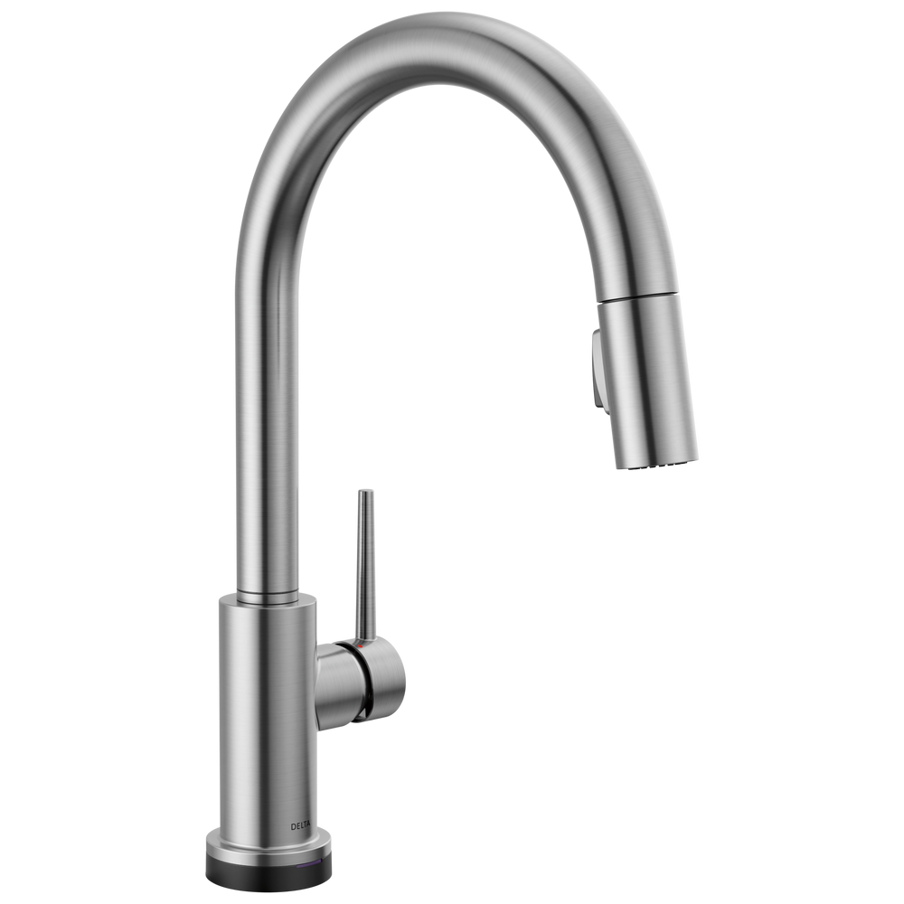 Delta - Single Handle Pull-Down Kitchen Faucet with Touch<sub>2</sub>O® Technology - Arctic Stainless - 9159T-AR-DST