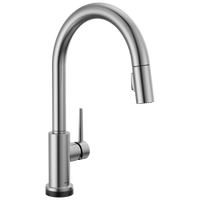 Delta - Single Handle Pull-Down Kitchen Faucet with Touch<sub>2</sub>O® Technology - Arctic Stainless - 9159T-AR-DST