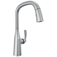 Delta - Single Handle Pull Down Kitchen Faucet  - Lumicoat® Arctic Stainless - 9176-AR-PR-DST