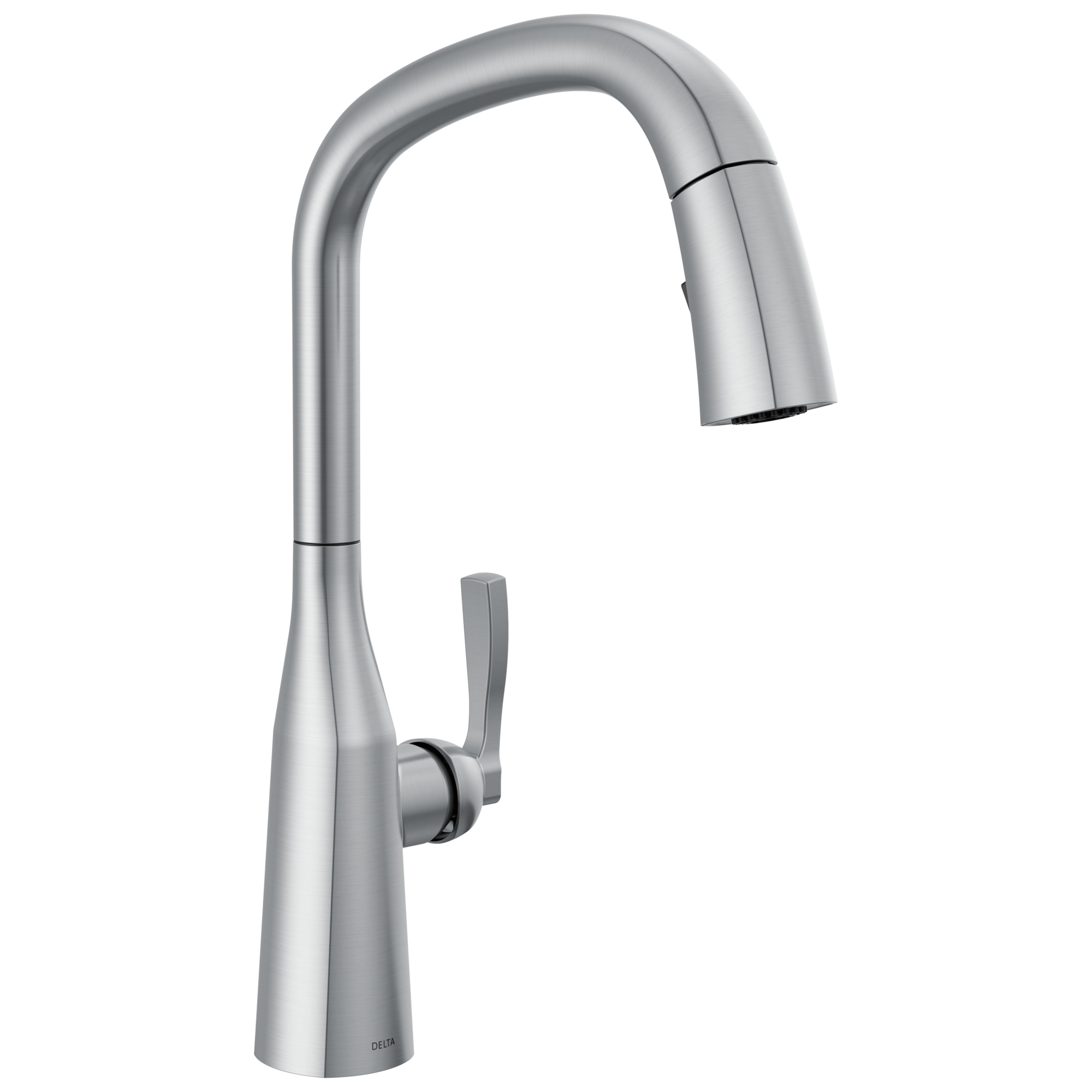 Delta - Single Handle Pull Down Kitchen Faucet  - Lumicoat® Arctic Stainless - 9176-AR-PR-DST