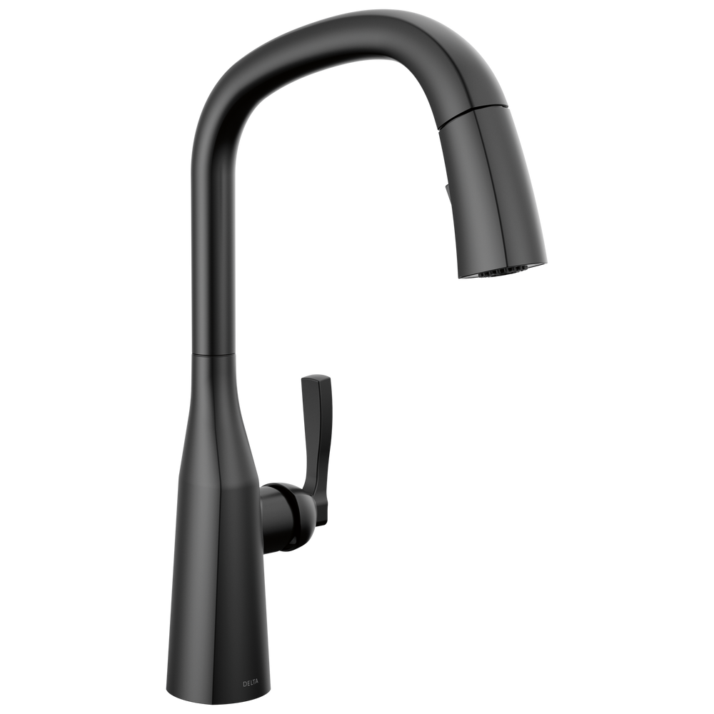 Delta - Single Handle Pull Down Kitchen Faucet  - Matte Black - 9176-BL-DST