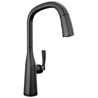 Delta - Single Handle Pull Down Kitchen Faucet with Touch 2O Technology - Matte Black - 9176T-BL-DST