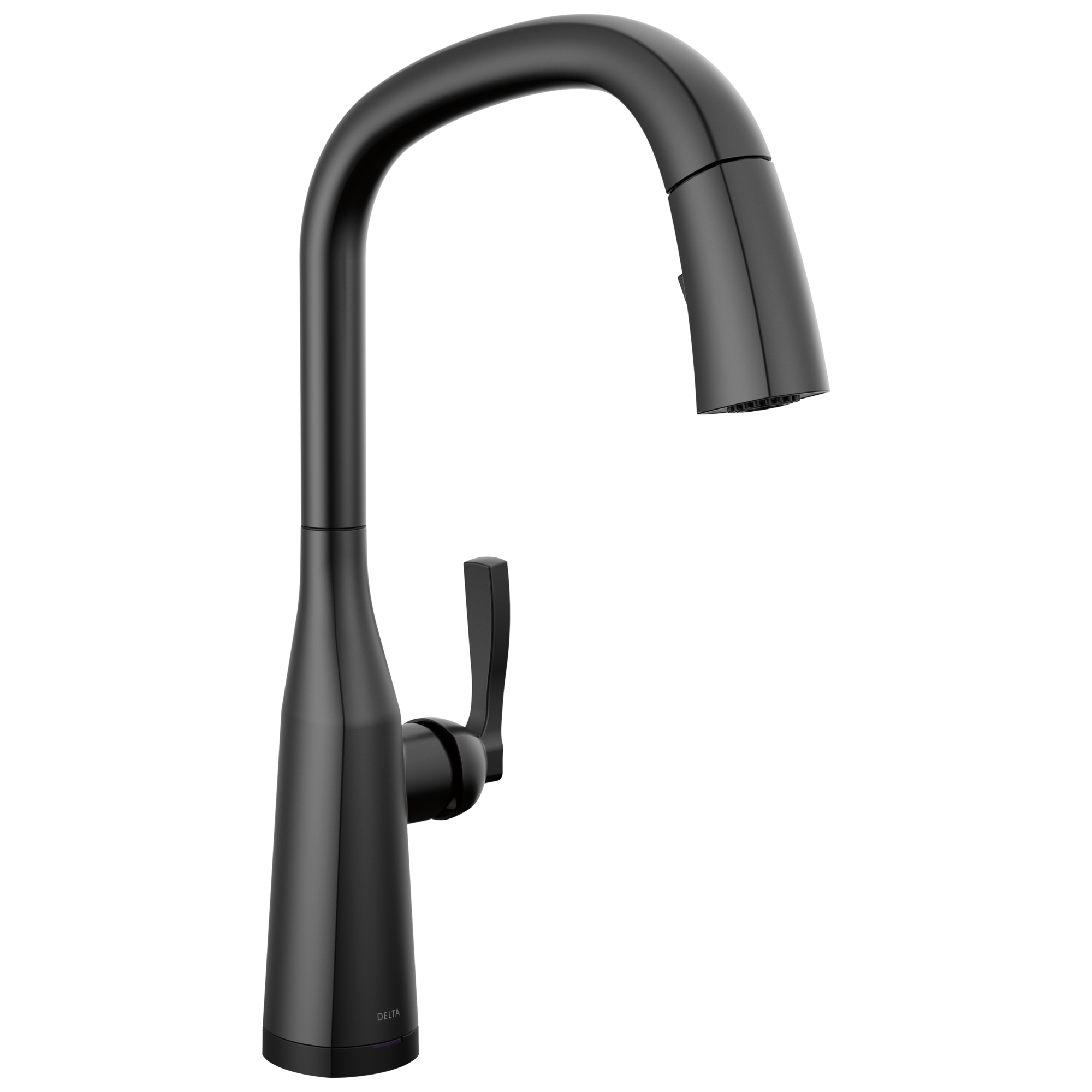 Delta - Single Handle Pull Down Kitchen Faucet with Touch 2O Technology - Matte Black - 9176T-BL-DST