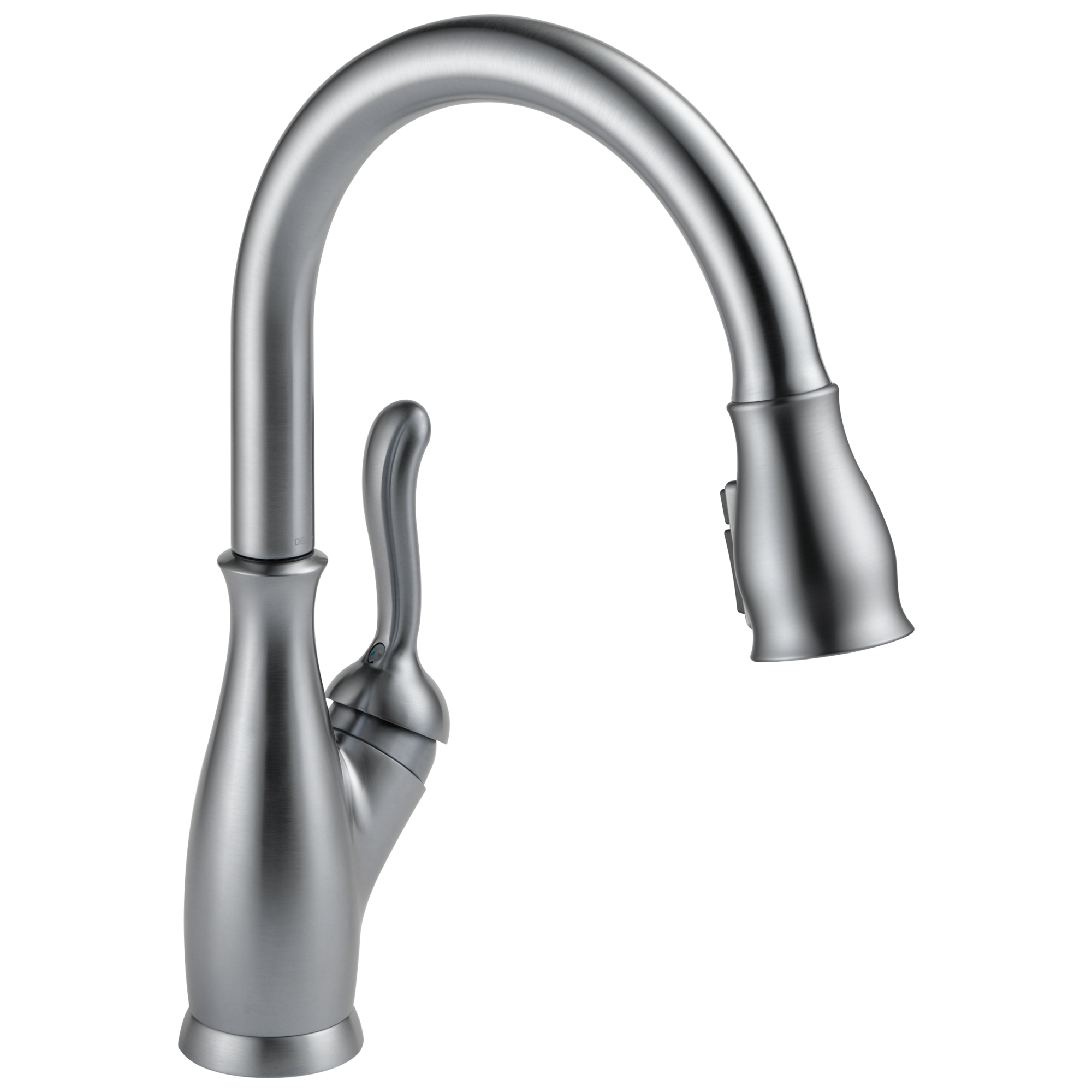 Delta - Single Handle Pull-Down Kitchen Faucet with ShieldSpray® Technology - Arctic Stainless - 9178-AR-DST