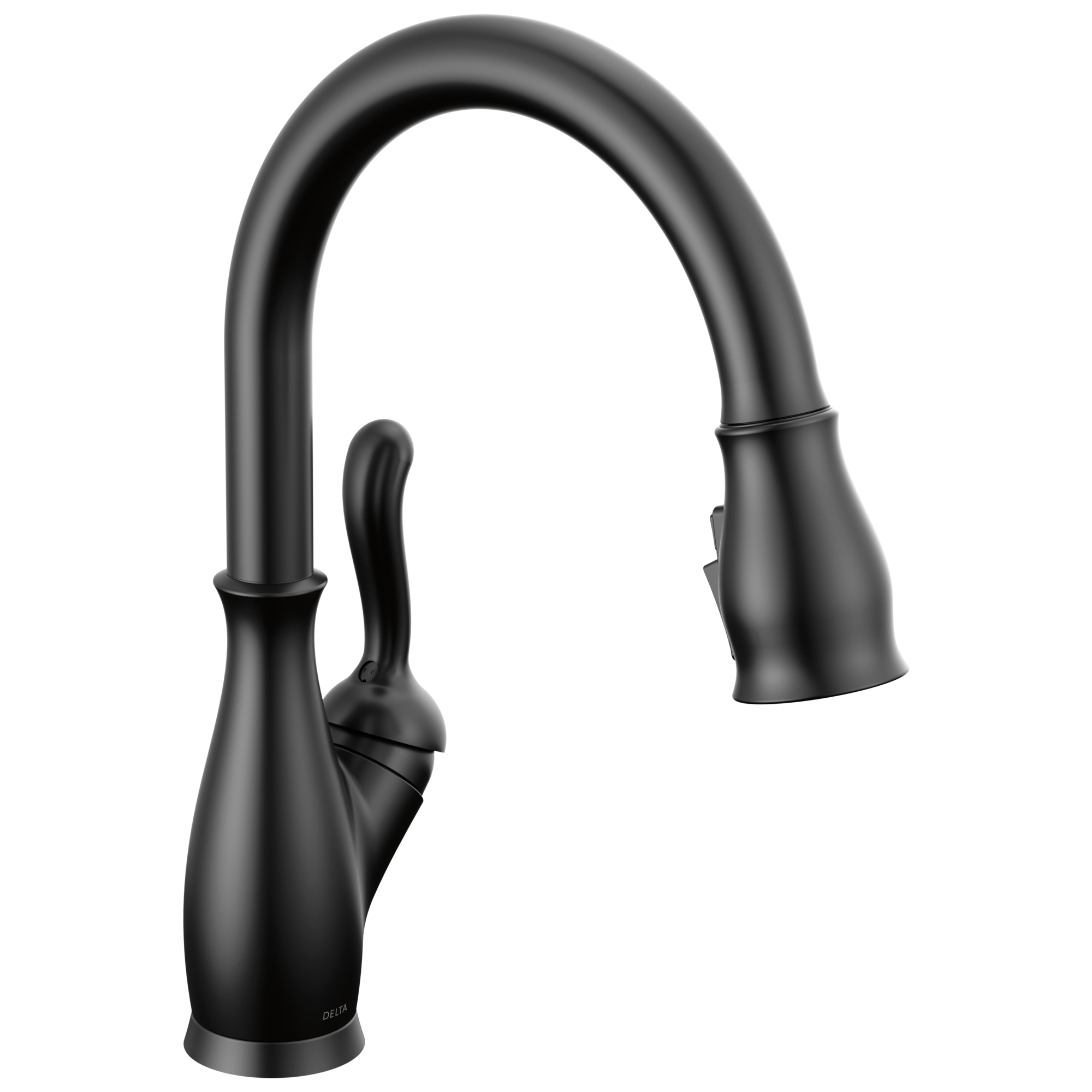 Delta - Single Handle Pull-Down Kitchen Faucet with ShieldSpray® Technology - Matte Black - 9178-BL-DST