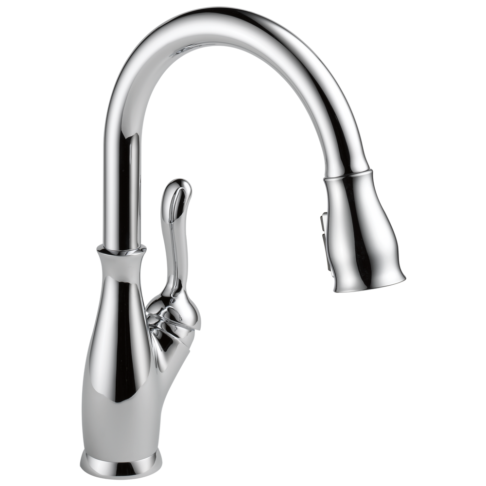 Delta - Single Handle Pull-Down Kitchen Faucet with ShieldSpray® Technology - Chrome - 9178-DST