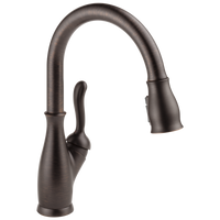 Delta - Single Handle Pull-Down Kitchen Faucet with ShieldSpray® Technology - Venetian Bronze - 9178-RB-DST