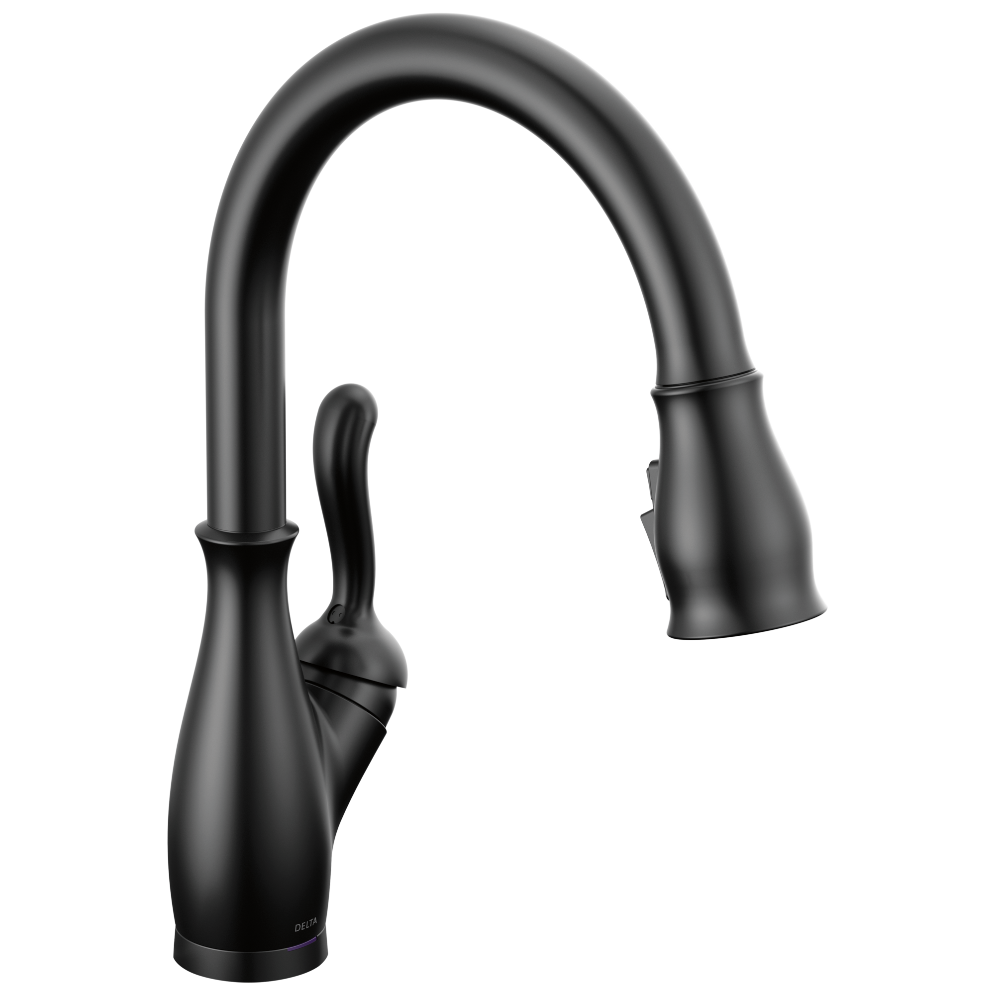 Delta - Single Handle Pull-Down Kitchen Faucet with Touch<sub>2</sub>O® and ShieldSpray® Technologies - Matte Black - 9178T-BL-DST