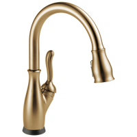 Delta - Single Handle Pull-Down Kitchen Faucet with Touch<sub>2</sub>O® and ShieldSpray® Technologies - Champagne Bronze - 9178T-CZ-DST