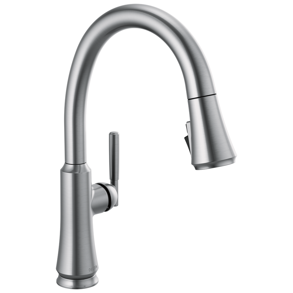 Delta - Single Handle Pull Down Kitchen Faucet - Arctic Stainless - 9179-AR-DST