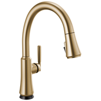 Delta - Single Handle Pull Down Kitchen Faucet with Touch<sub>2</sub>O Technology - Champagne Bronze - 9179T-CZ-DST