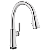 Delta - Single Handle Pull Down Kitchen Faucet with Touch<sub>2</sub>O Technology - Chrome - 9179T-DST