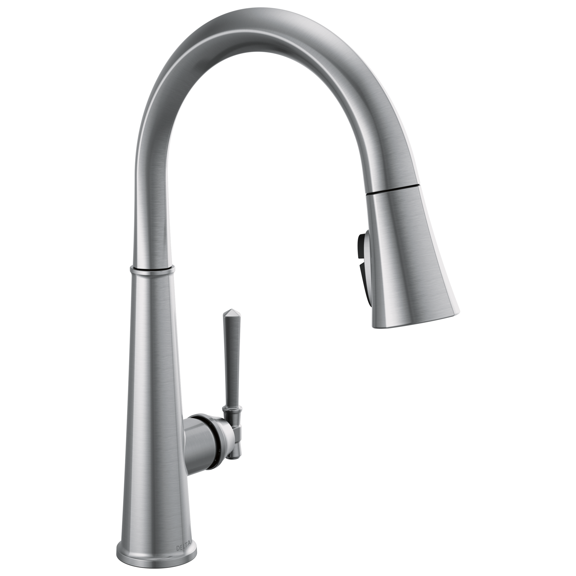 Delta - Single Handle Pull Down Kitchen Faucet  - Lumicoat® Arctic Stainless - 9182-AR-PR-DST