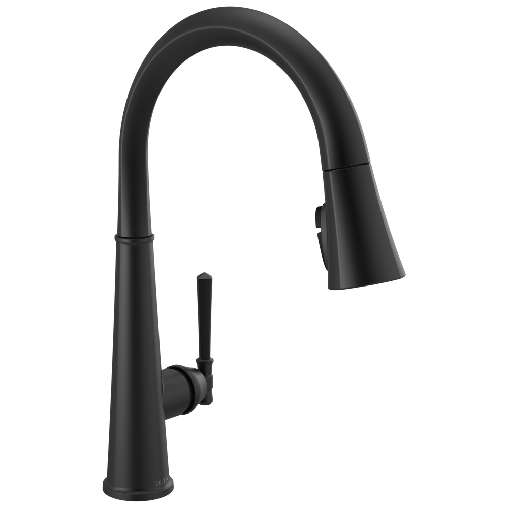 Delta - Single Handle Pull Down Kitchen Faucet  - Matte Black - 9182-BL-DST