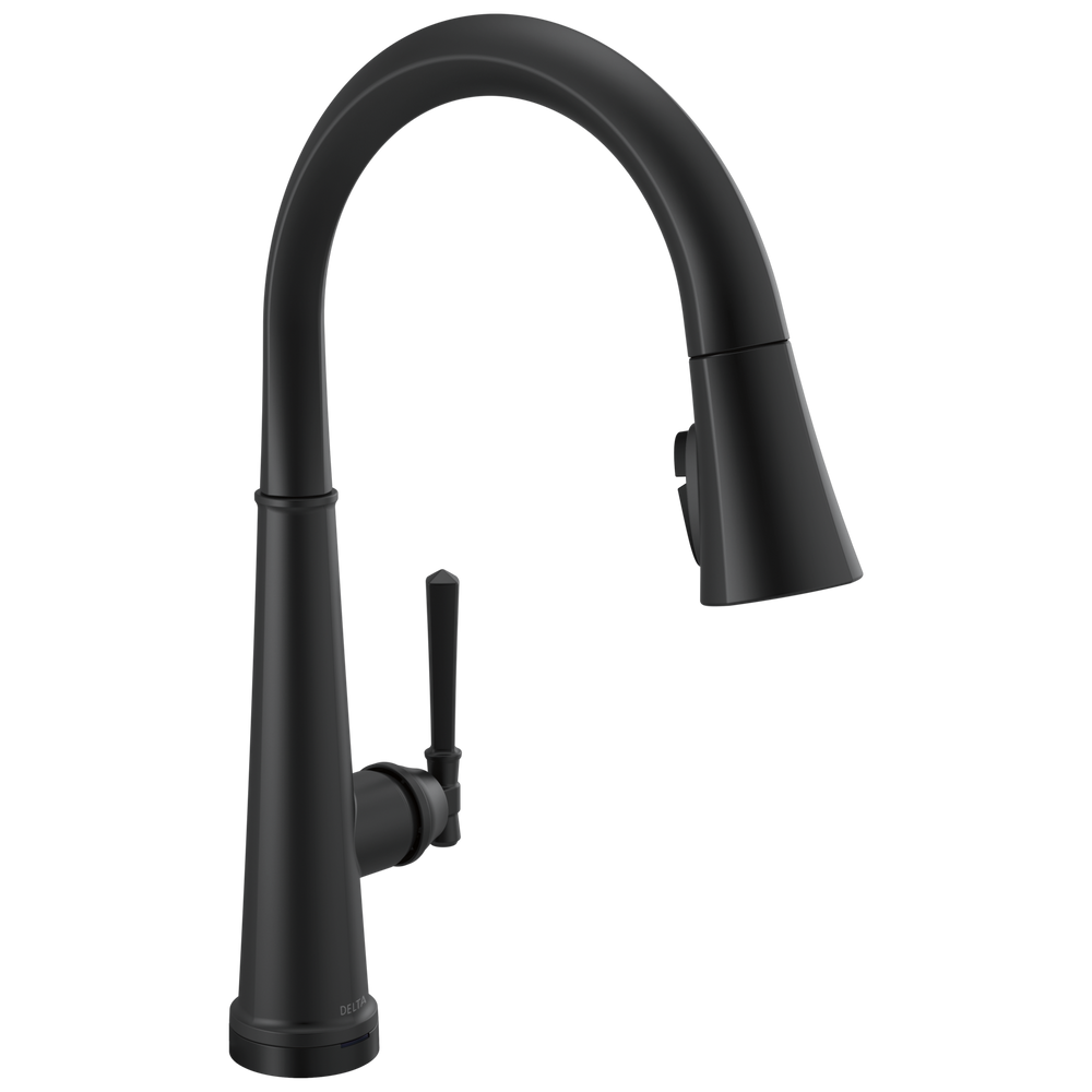 Delta - Single Handle Pull Down Kitchen Faucet with Touch2O Technology  - Matte Black - 9182T-BL-DST