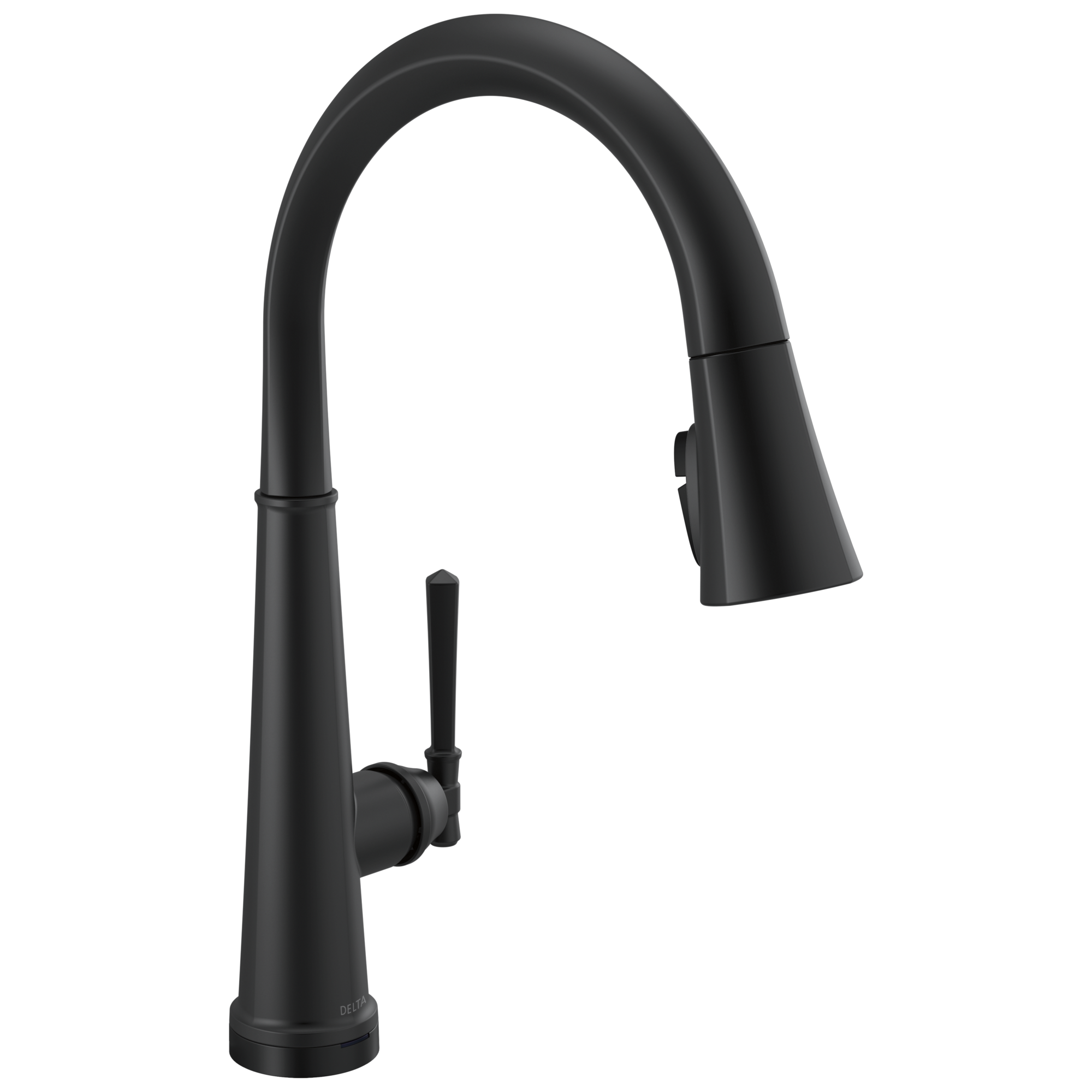 Delta - Single Handle Pull Down Kitchen Faucet with Touch2O Technology  - Matte Black - 9182T-BL-DST