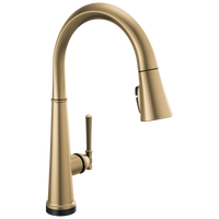 Delta - Single Handle Pull Down Kitchen Faucet with Touch2O Technology  - Lumicoat® Champagne Bronze - 9182T-CZ-PR-DST