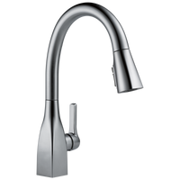 Delta - Single Handle Pull-Down Kitchen Faucet with ShieldSpray® Technology - Arctic Stainless - 9183-AR-DST