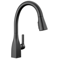 Delta - Single Handle Pull-Down Kitchen Faucet with ShieldSpray® Technology - Matte Black - 9183-BL-DST