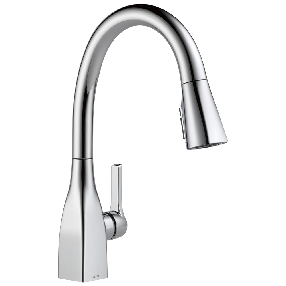 Delta - Single Handle Pull-Down Kitchen Faucet with ShieldSpray® Technology - Chrome - 9183-DST