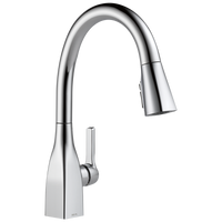 Delta - Single Handle Pull-Down Kitchen Faucet with ShieldSpray® Technology - Chrome - 9183-DST