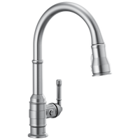 Delta - Single Handle Pull-Down Kitchen Faucet - Arctic Stainless - 9190-AR-DST