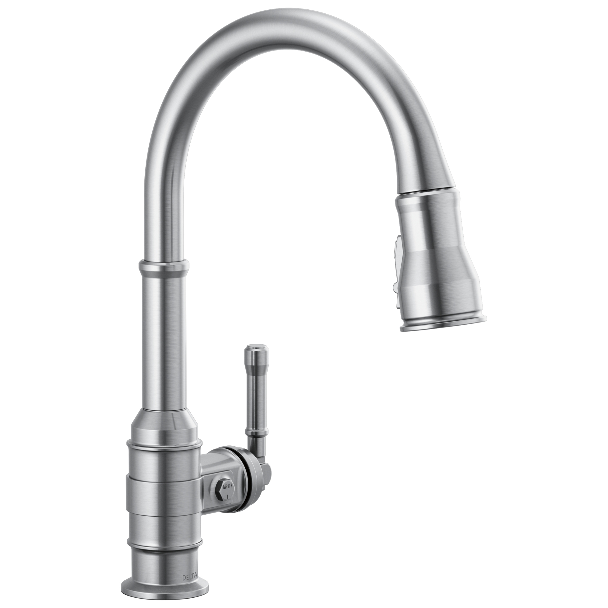 Delta - Single Handle Pull-Down Kitchen Faucet - Arctic Stainless - 9190-AR-DST