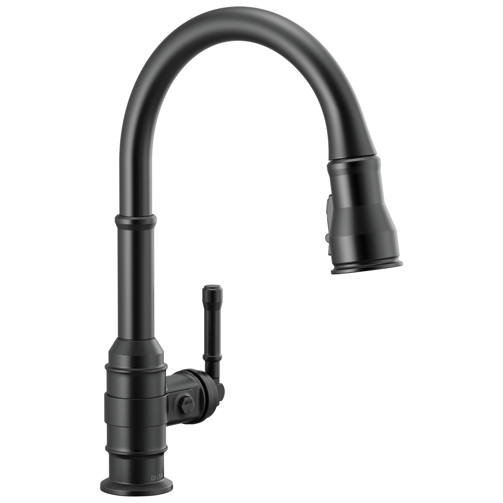 Delta - Single Handle Pull-Down Kitchen Faucet - Matte Black - 9190-BL-DST