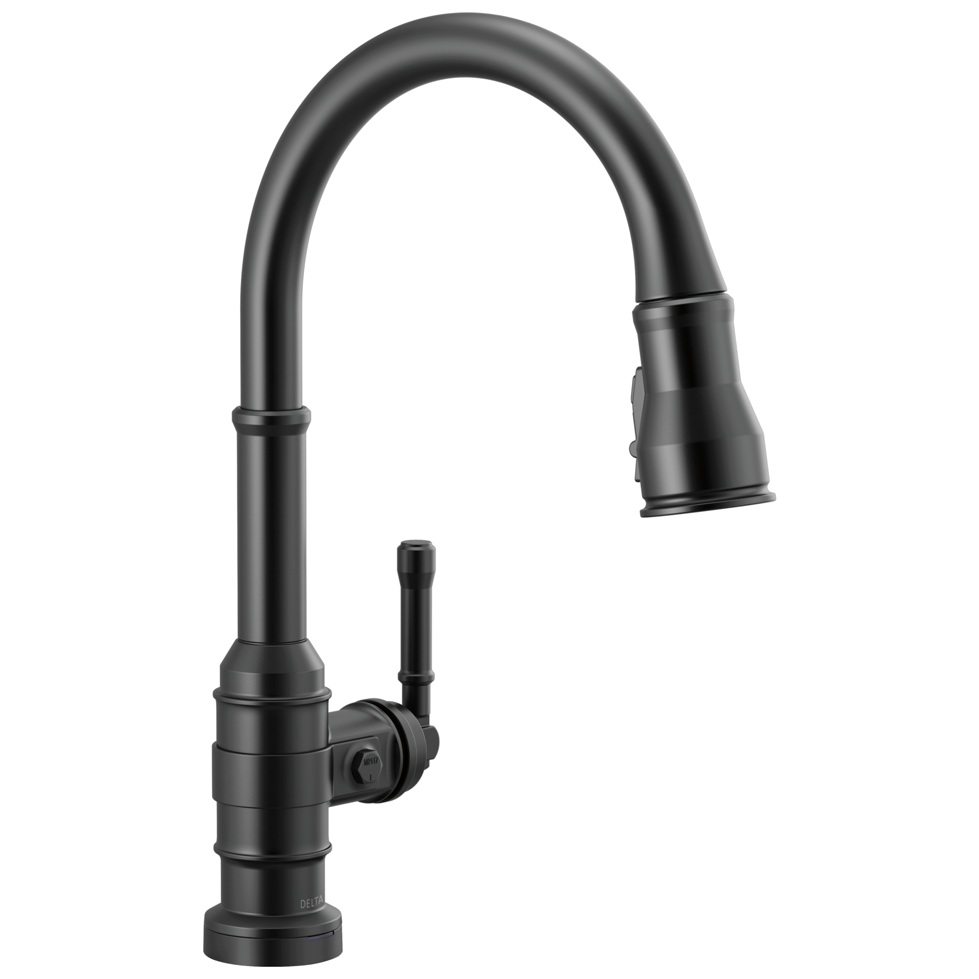 Delta - Single Handle Pull-Down Kitchen Faucet With Touch2O Technology - Matte Black - 9190T-BL-DST