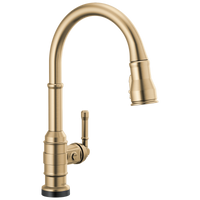 Delta - Single Handle Pull-Down Kitchen Faucet With Touch2O Technology - Champagne Bronze - 9190T-CZ-DST