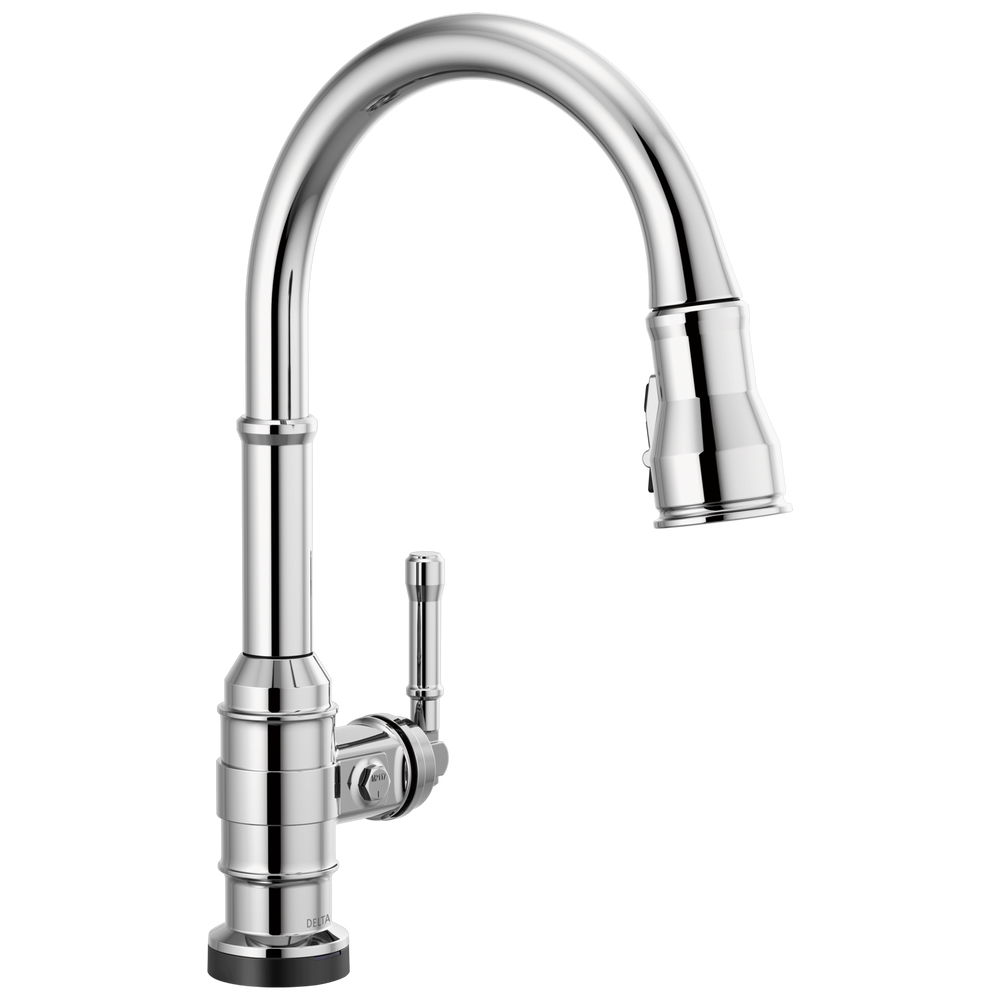 Delta - Single Handle Pull-Down Kitchen Faucet With Touch2O Technology - Chrome - 9190T-DST