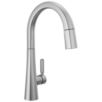 Delta - Single Handle Pull-Down Kitchen Faucet - Lumicoat® Arctic Stainless - 9191-AR-PR-DST