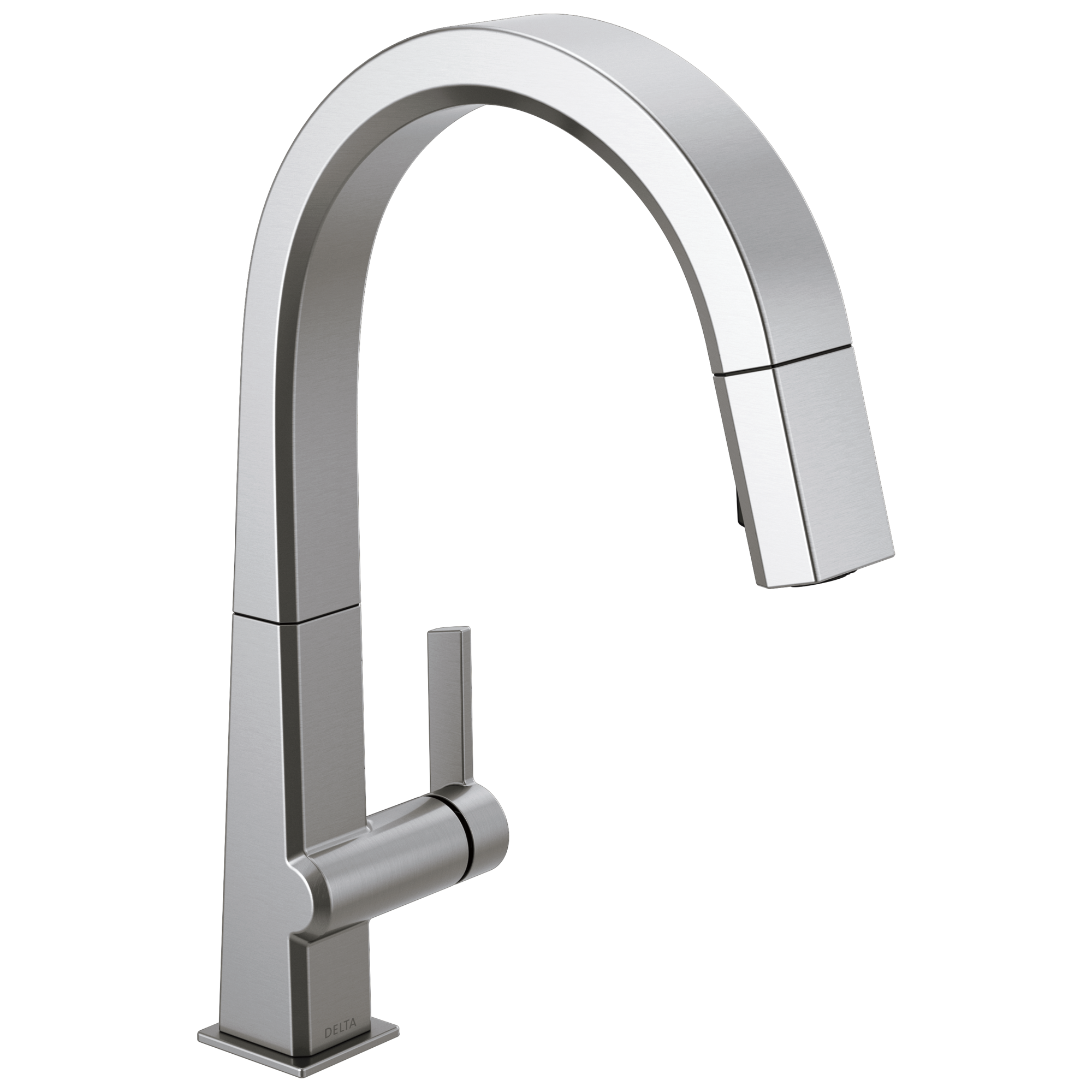 Delta - Single Handle Pull Down Kitchen Faucet - Arctic Stainless - 9193-AR-DST