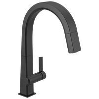 Delta - Single Handle Pull Down Kitchen Faucet - Matte Black - 9193-BL-DST