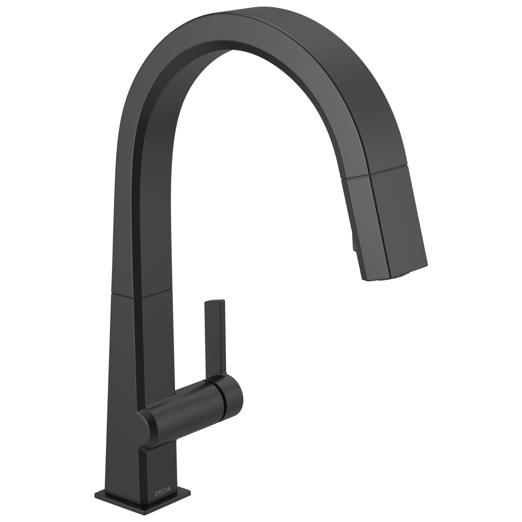 Delta - Single Handle Pull Down Kitchen Faucet - Matte Black - 9193-BL-DST