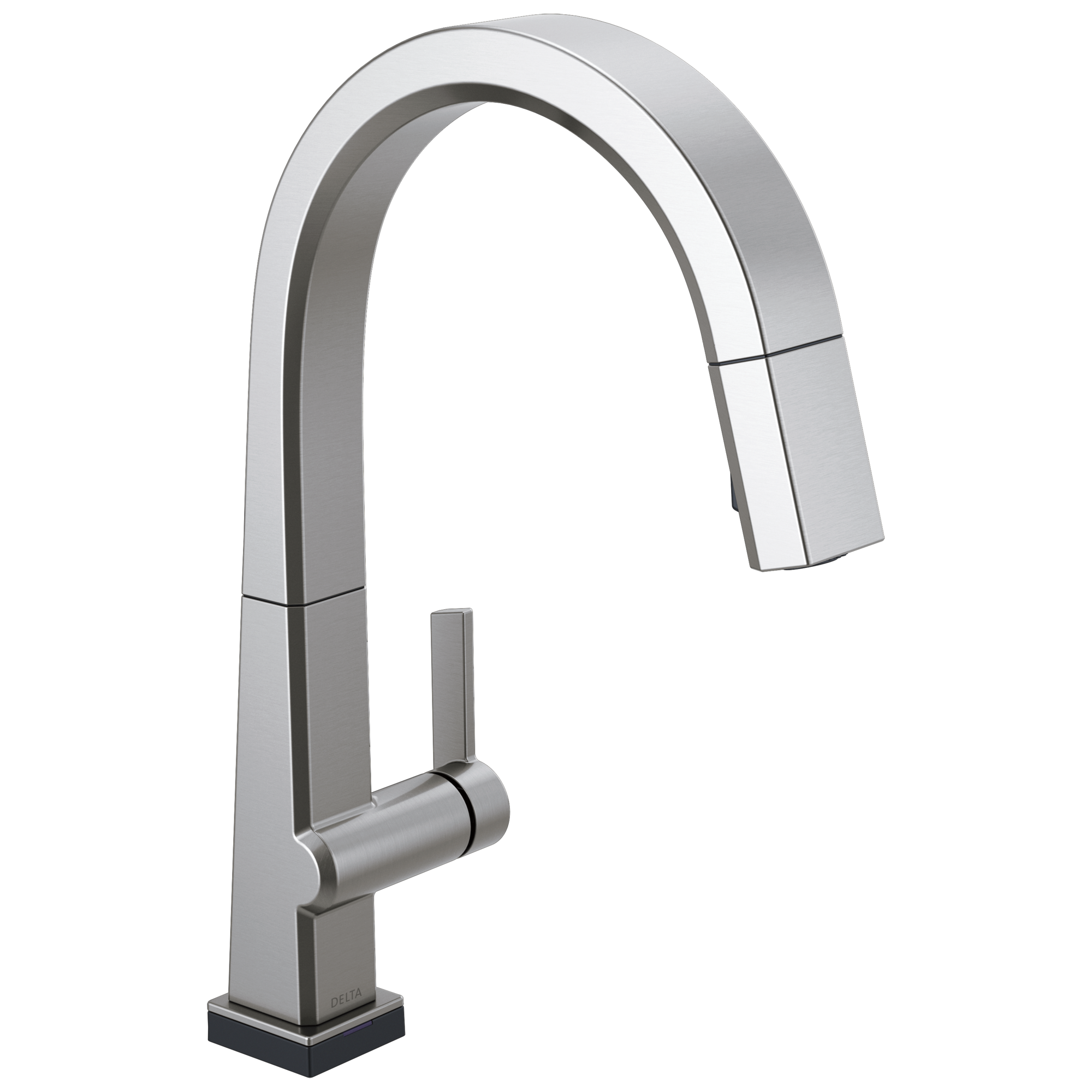 Delta - Single Handle Pull Down Kitchen Faucet with Touch<sub>2</sub>O® Technology - Arctic Stainless - 9193T-AR-DST