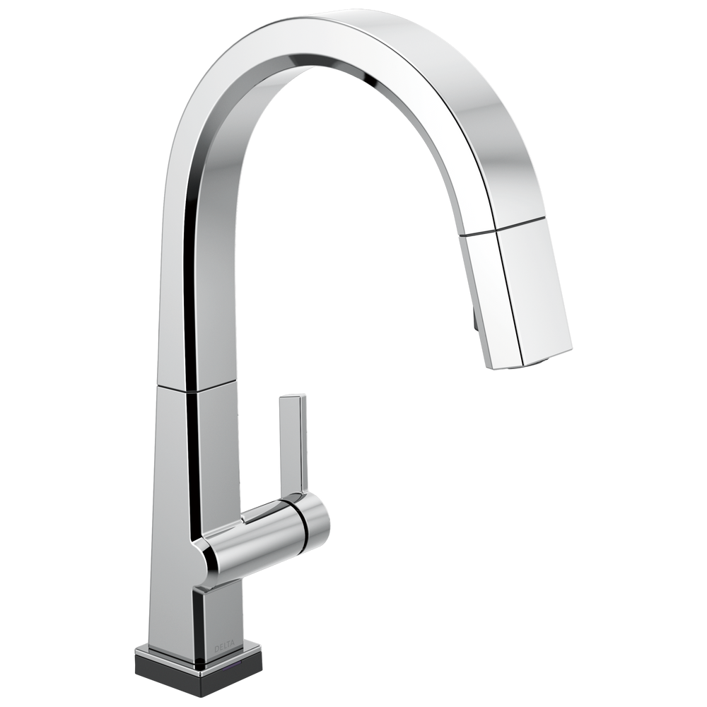 Delta - Single Handle Pull Down Kitchen Faucet with Touch<sub>2</sub>O® Technology - Chrome - 9193T-DST