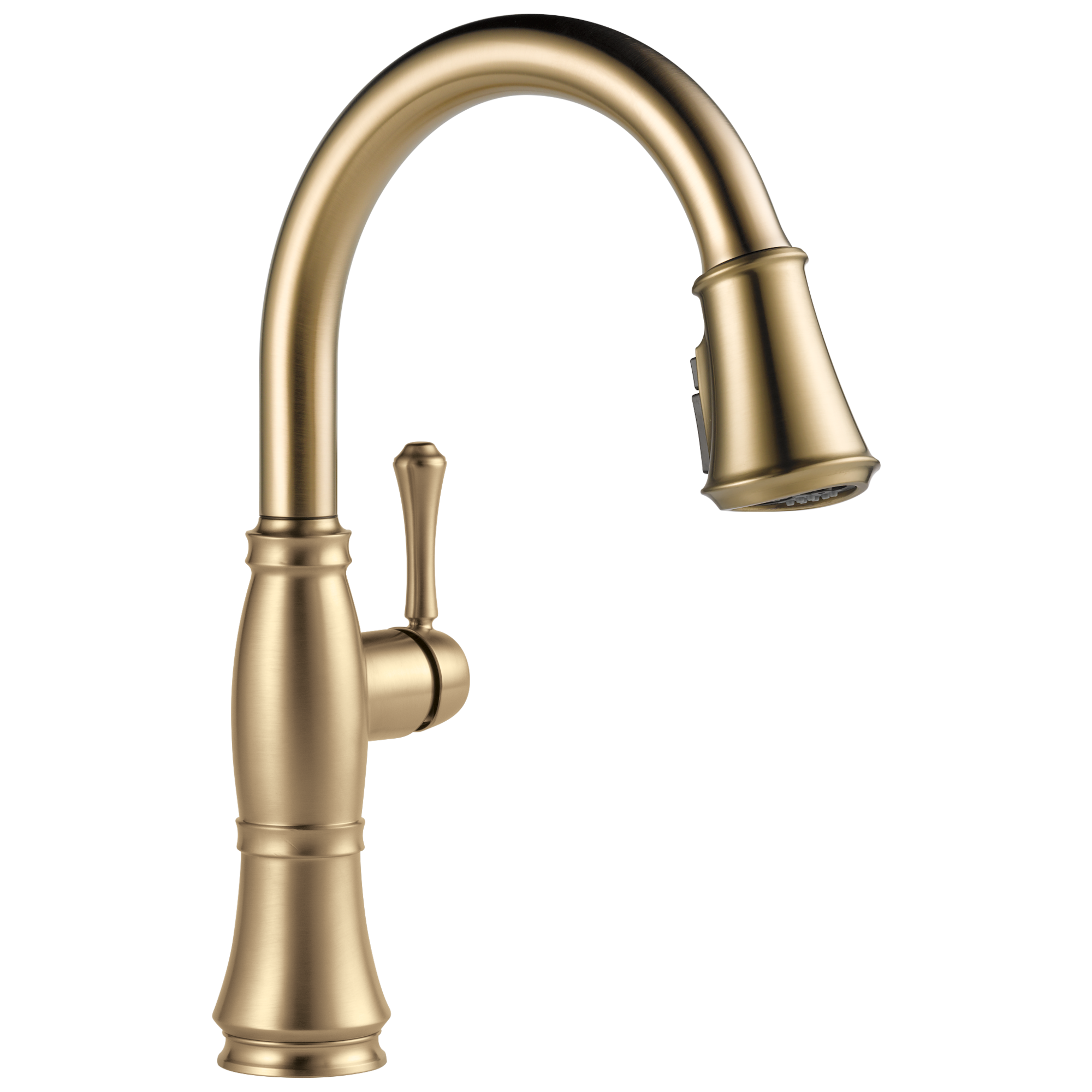 Delta - Single Handle Pull-Down Kitchen Faucet with ShieldSpray® Technology - Lumicoat® Champagne Bronze - 9197-CZ-PR-DST