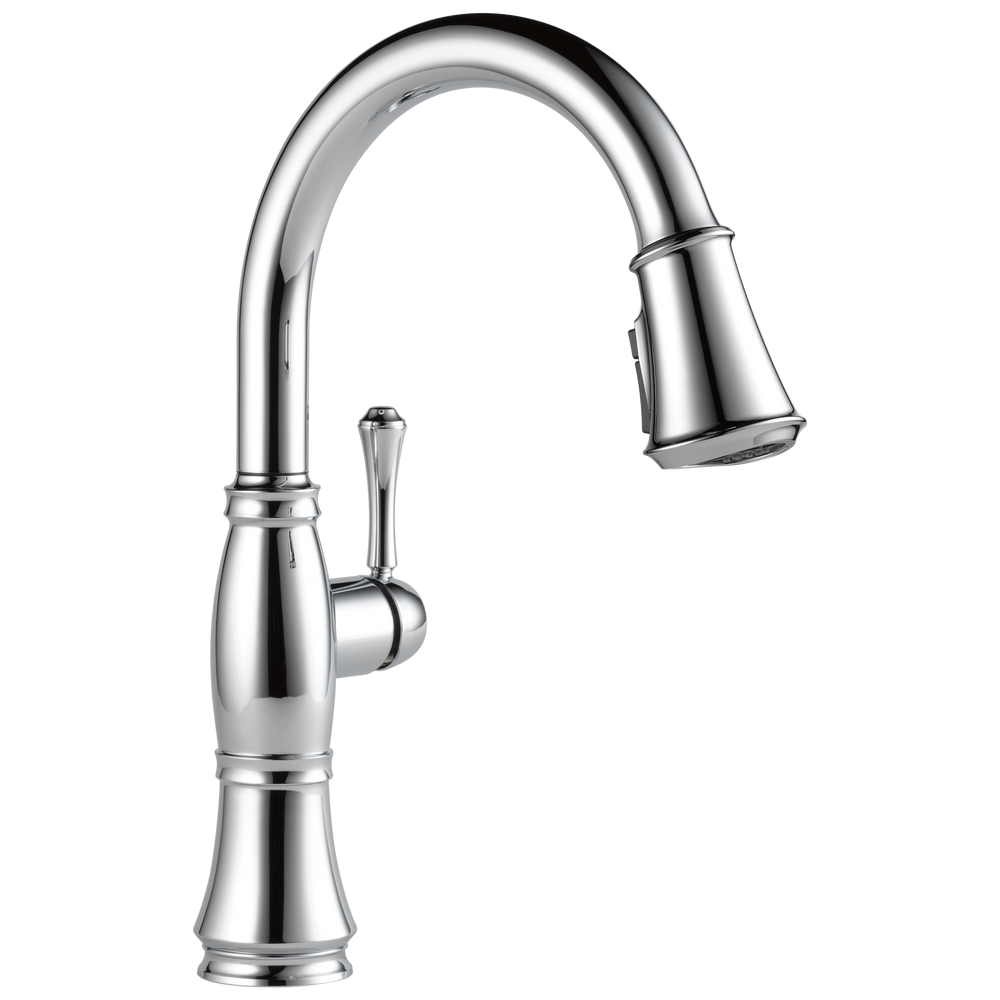 Delta - Single Handle Pull-Down Kitchen Faucet with ShieldSpray® Technology - Lumicoat® Chrome - 9197-PR-DST